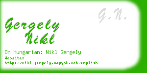 gergely nikl business card